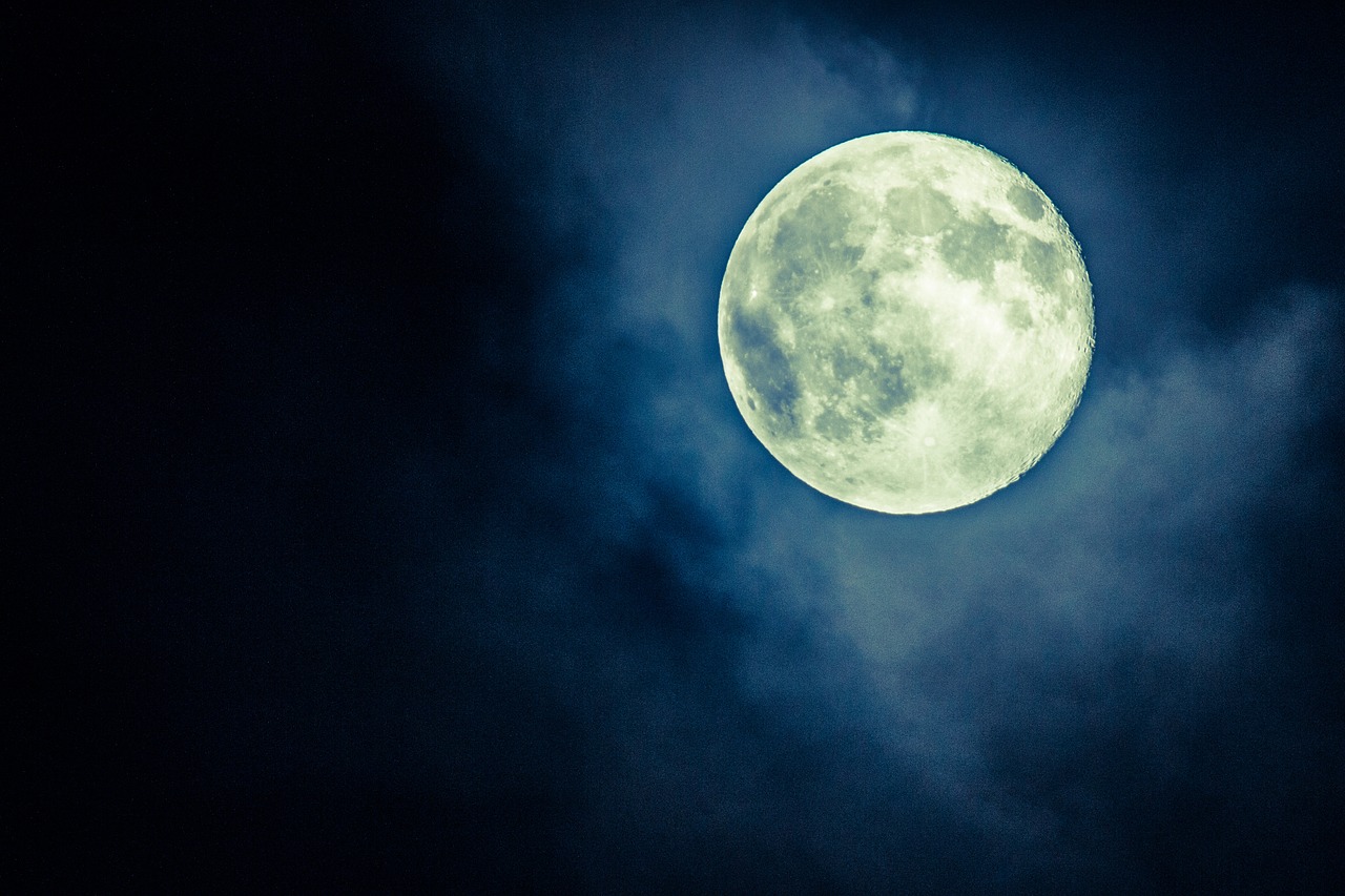 moon night sky full moon free photo