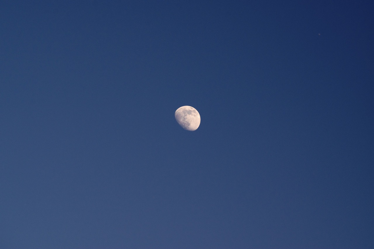 moon half sky free photo