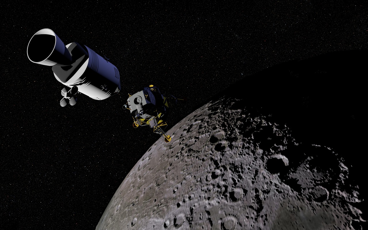 moon satellite space capsule free photo