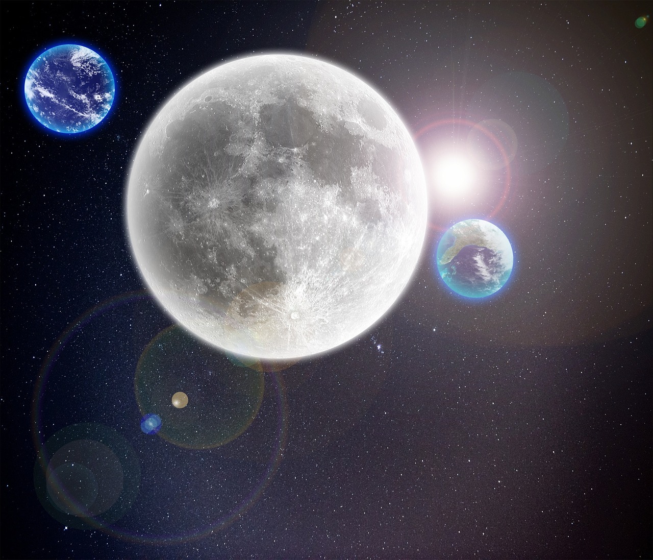 moon space planet free photo
