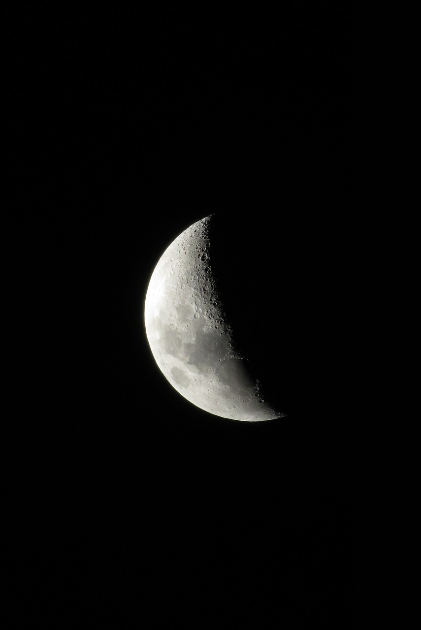 moon crescent moon night free photo