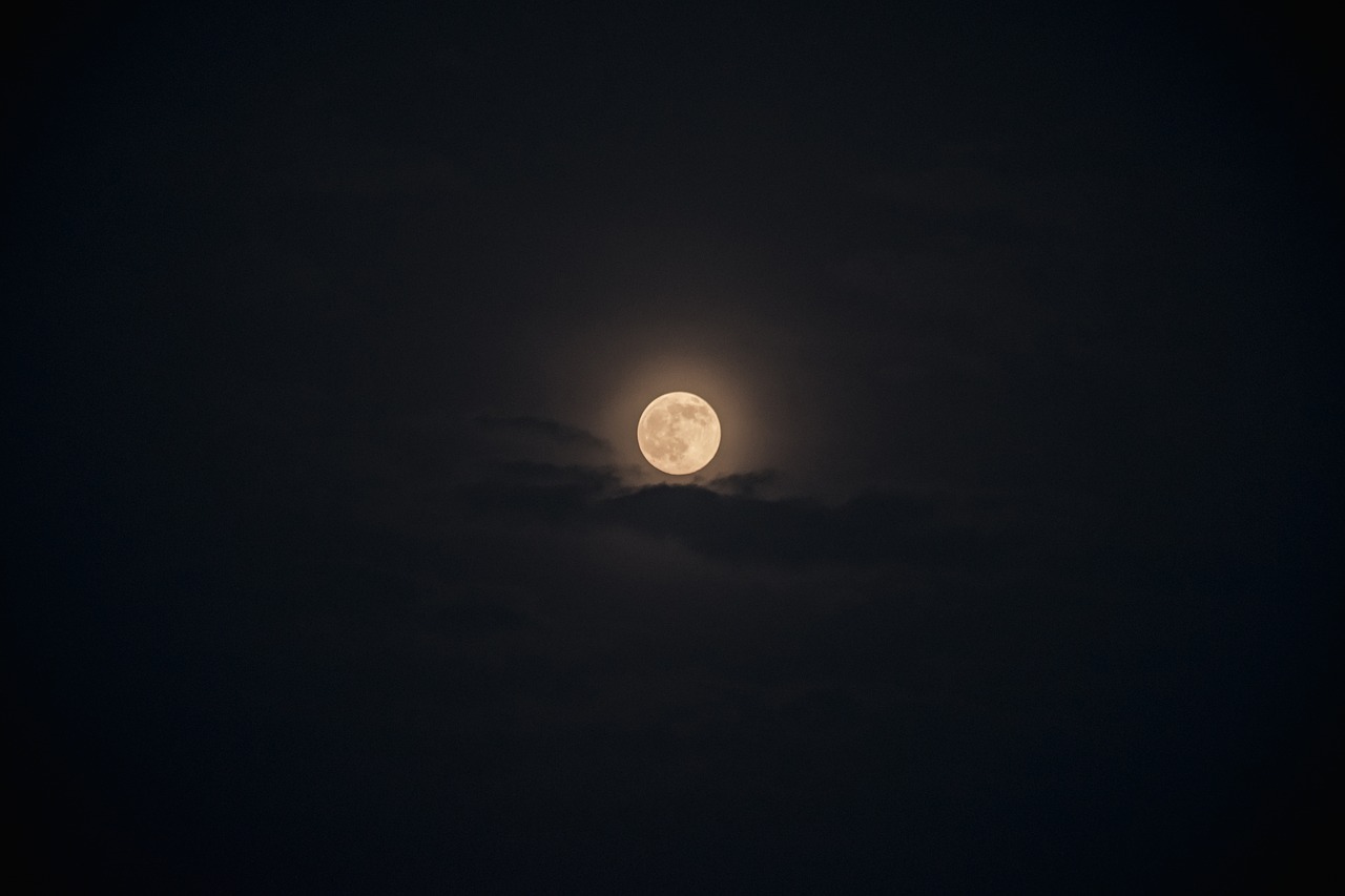 moon black sky free photo