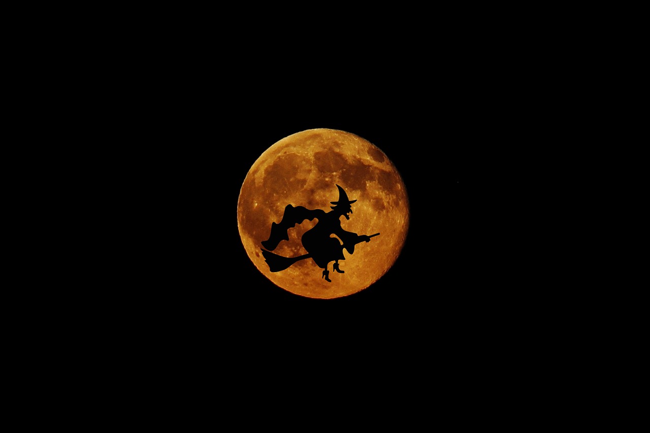 moon full moon the witch free photo