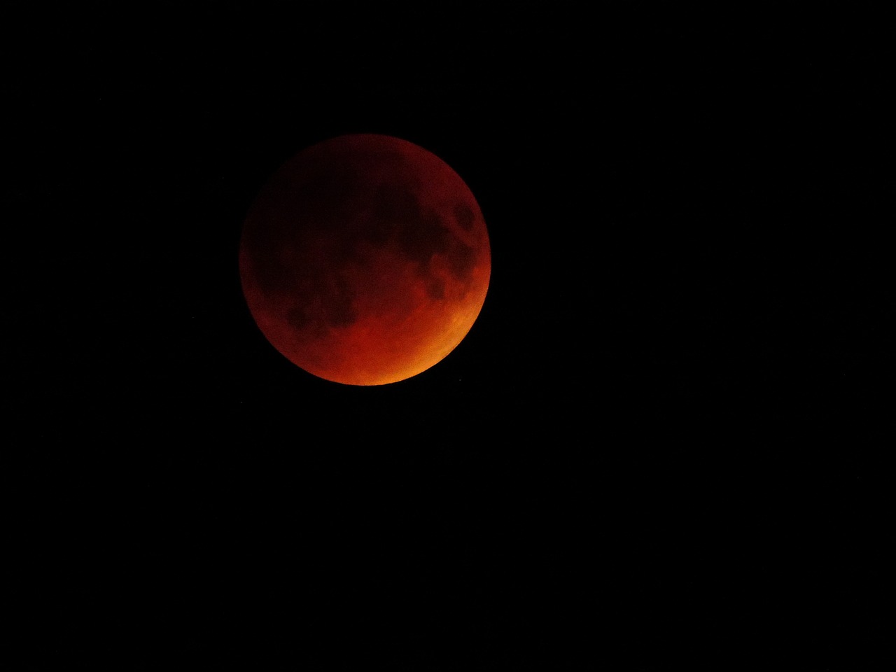 moon red orange free photo