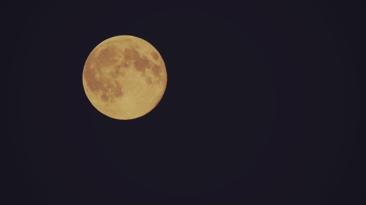 moon full moon orange moon free photo