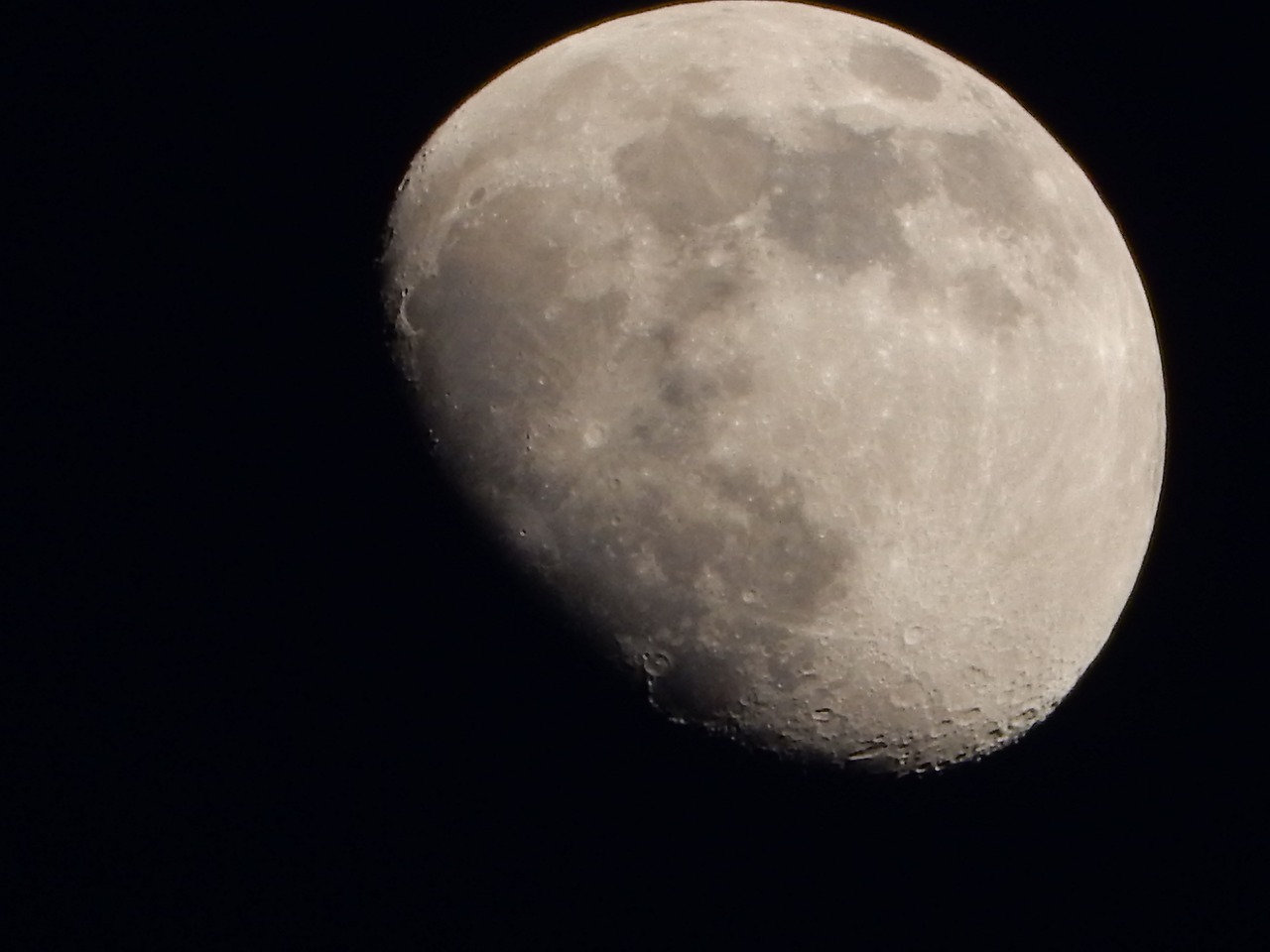 moon near-full night free photo
