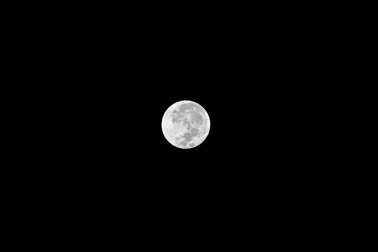 moon full moon space free photo