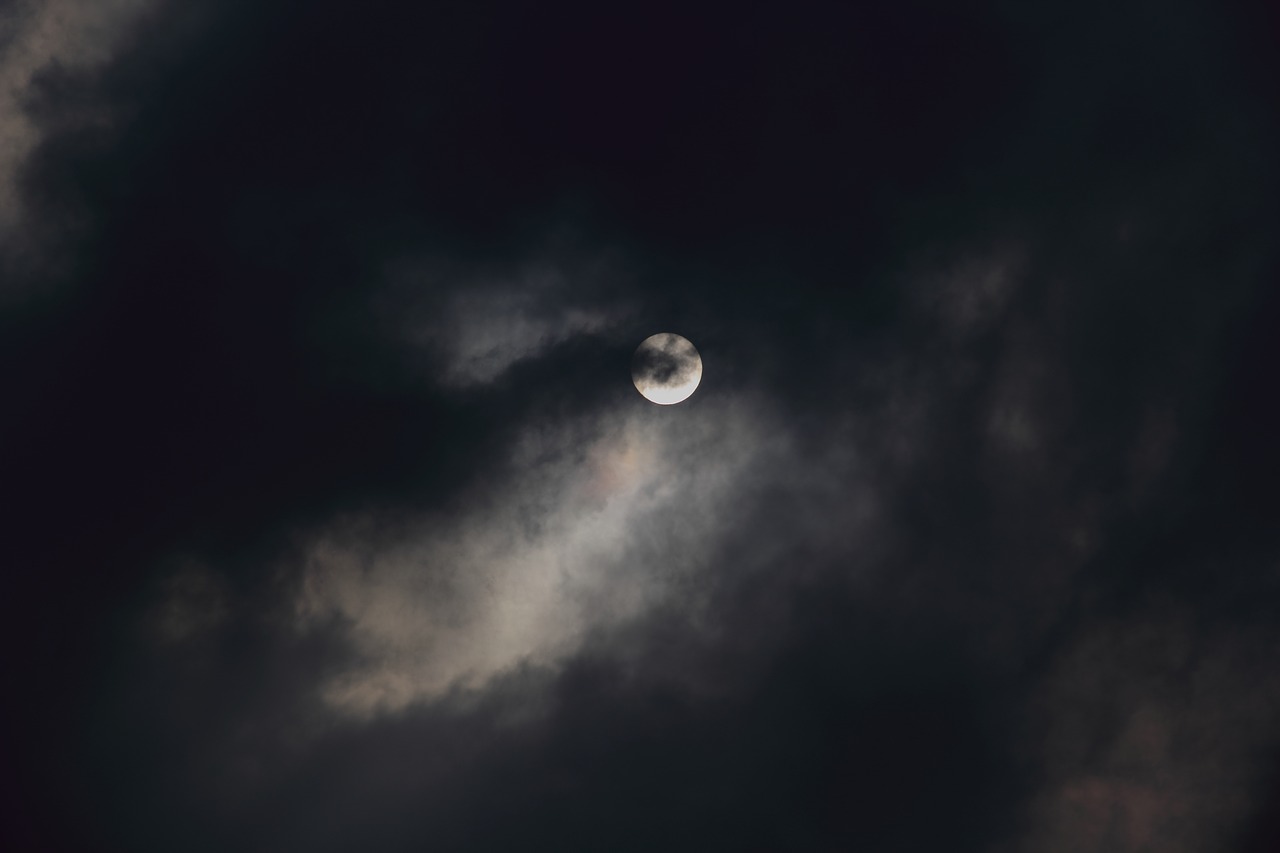 moon cloud evening free photo