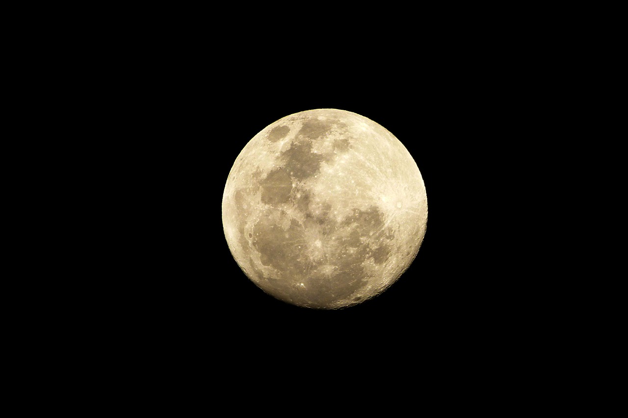 moon satelite night sky free photo