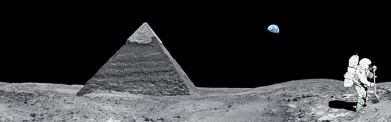 moon pyramid egypt free photo