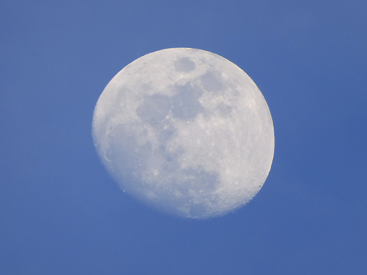 moon moon day craters free photo