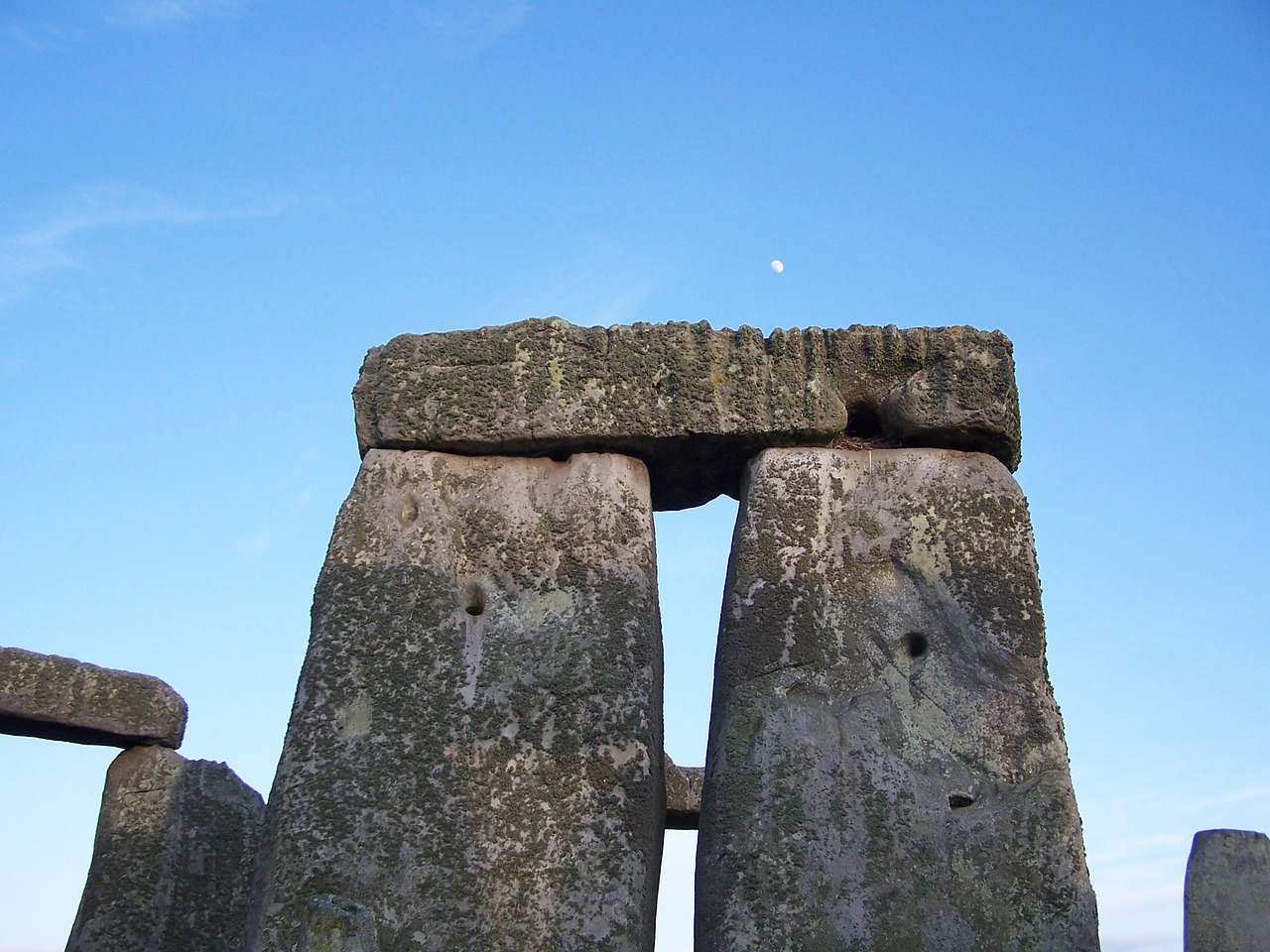 moon stonehenge stone free photo