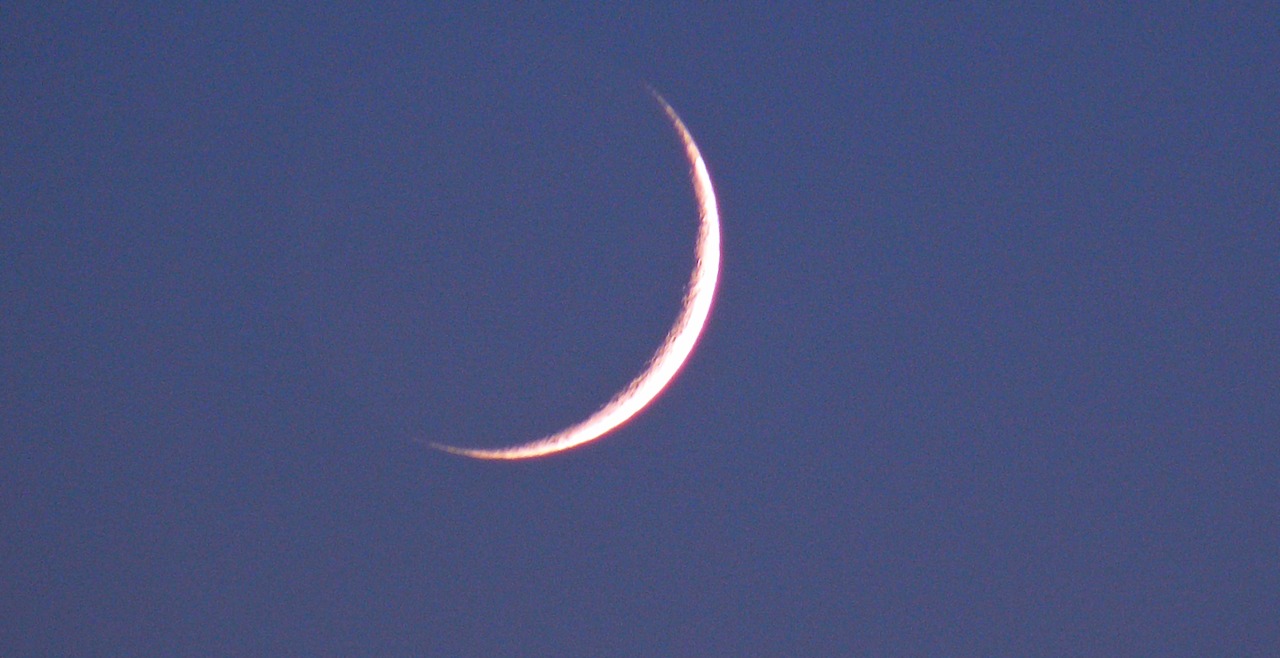moon crescent moon sky free photo