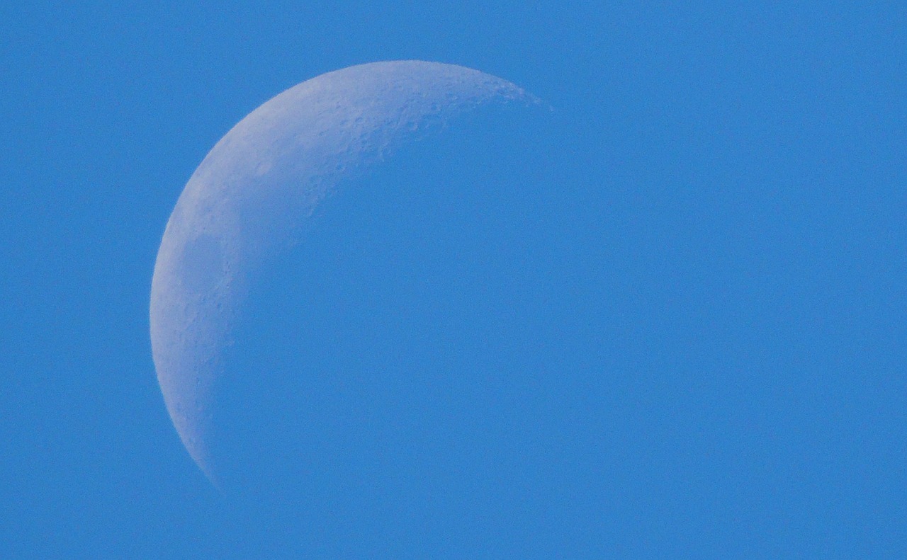 moon day sky free photo