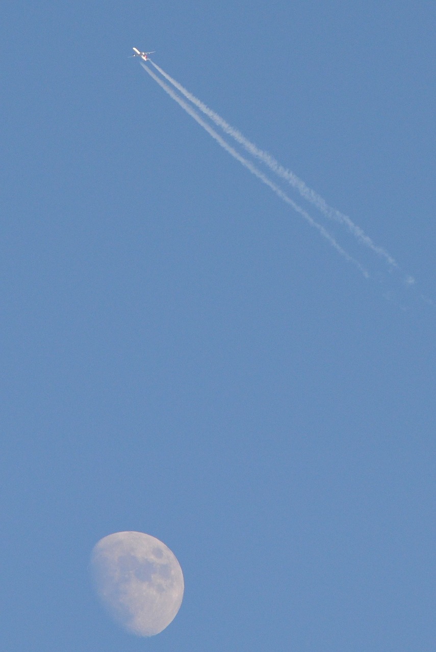 moon plane air free photo