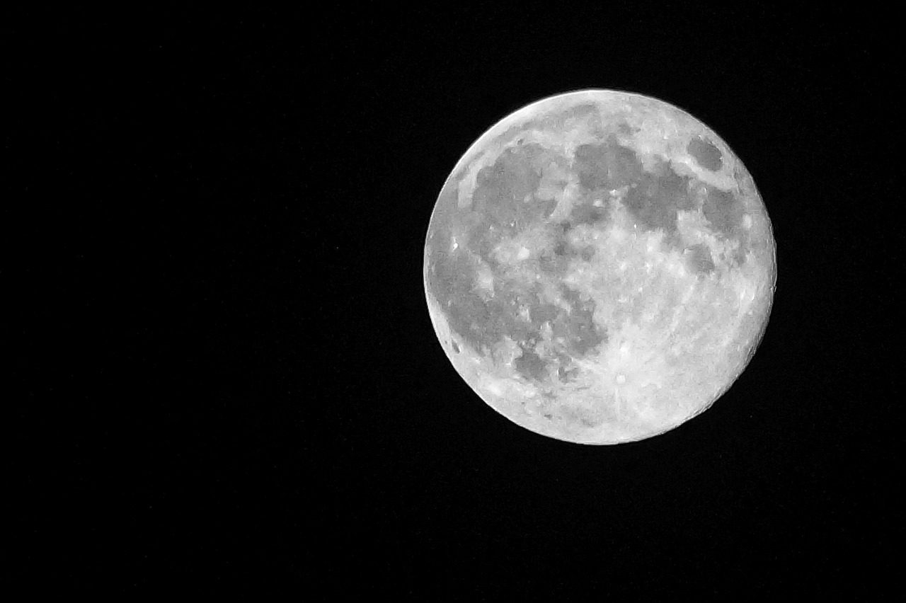 moon night white moon free photo