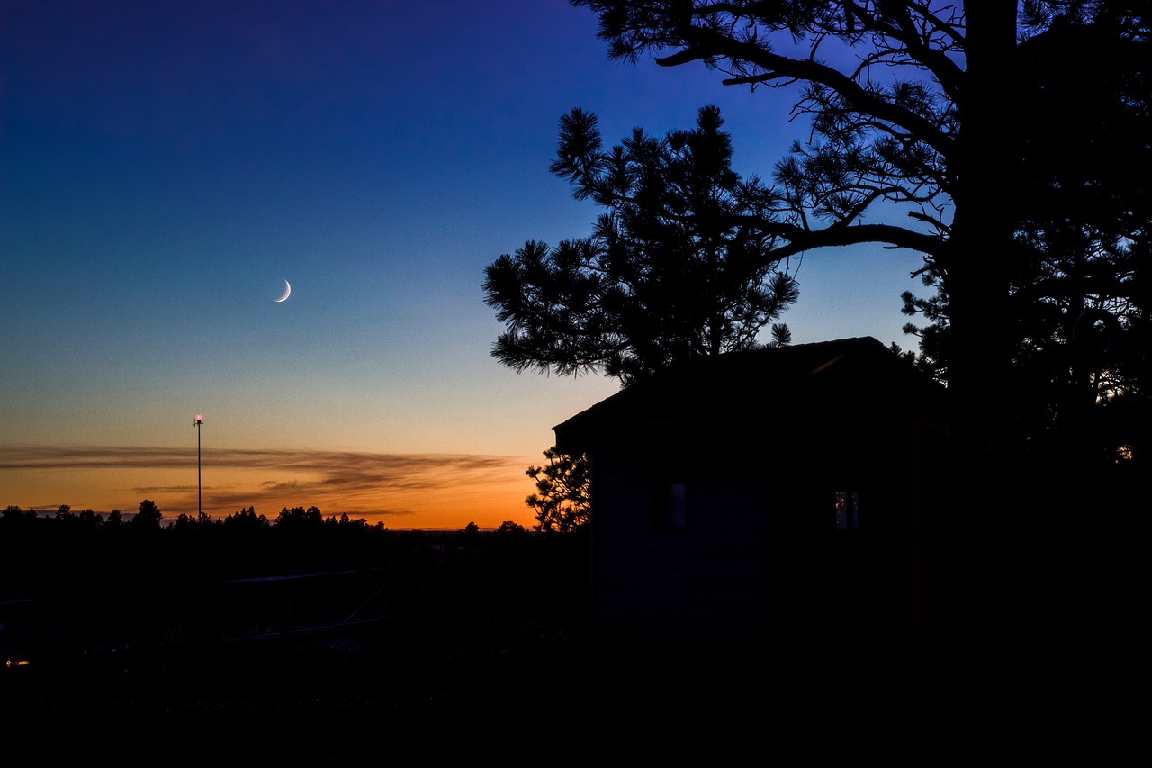 moon dark night free photo