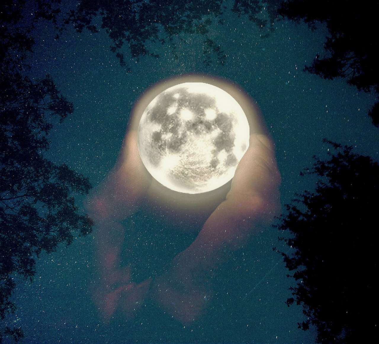 moon surreal sky free photo