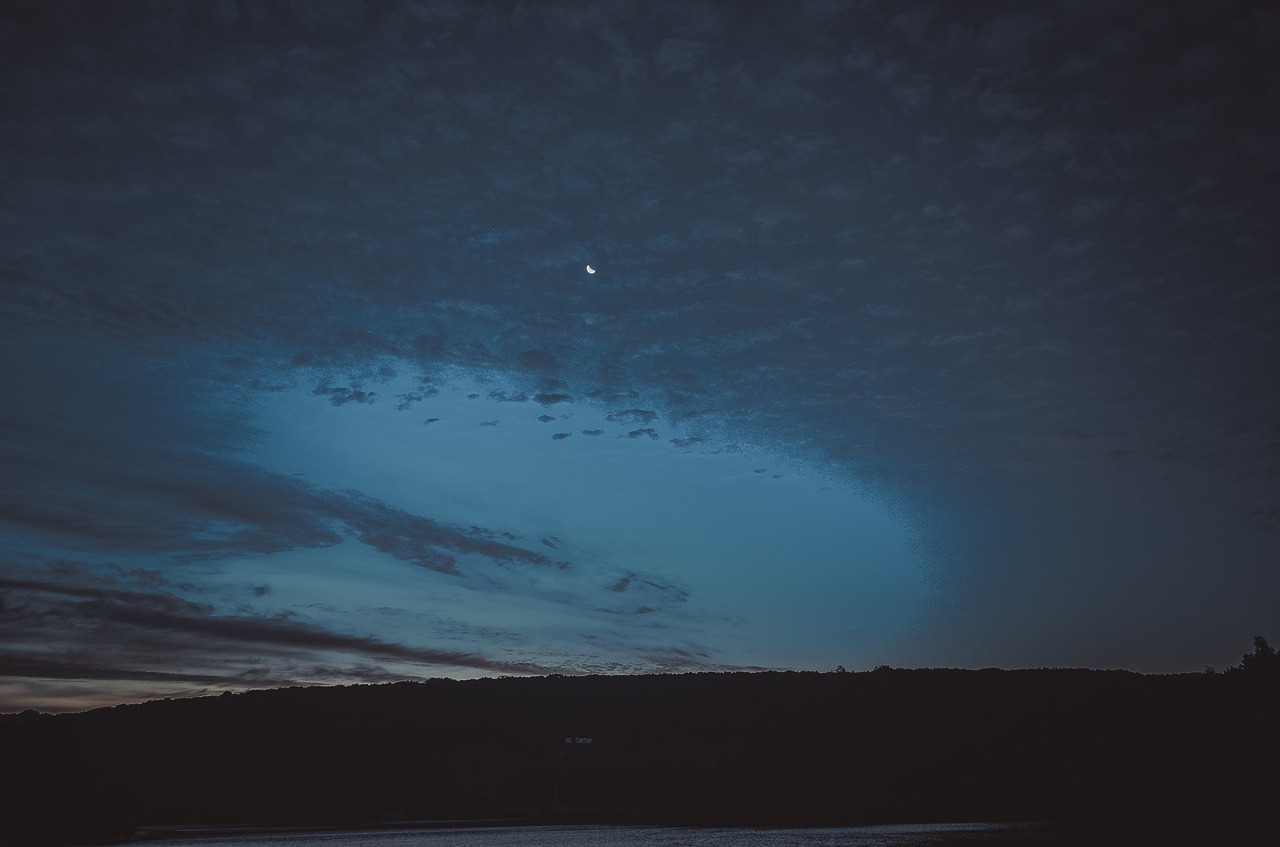 moon night sky free photo