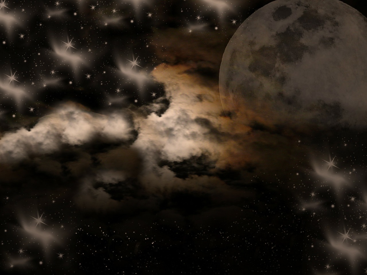 moon night sky free photo