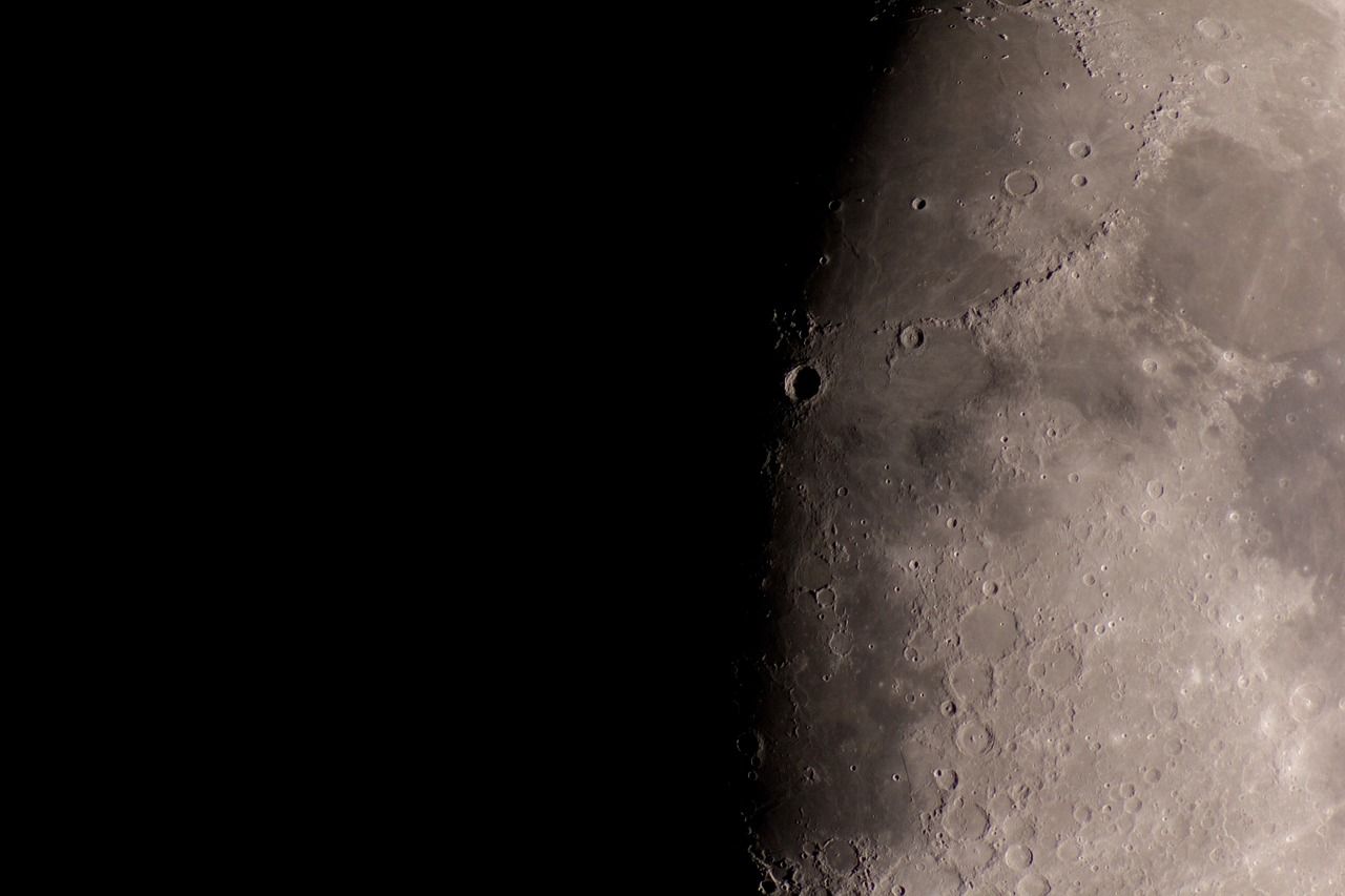 moon crater celestial body free photo