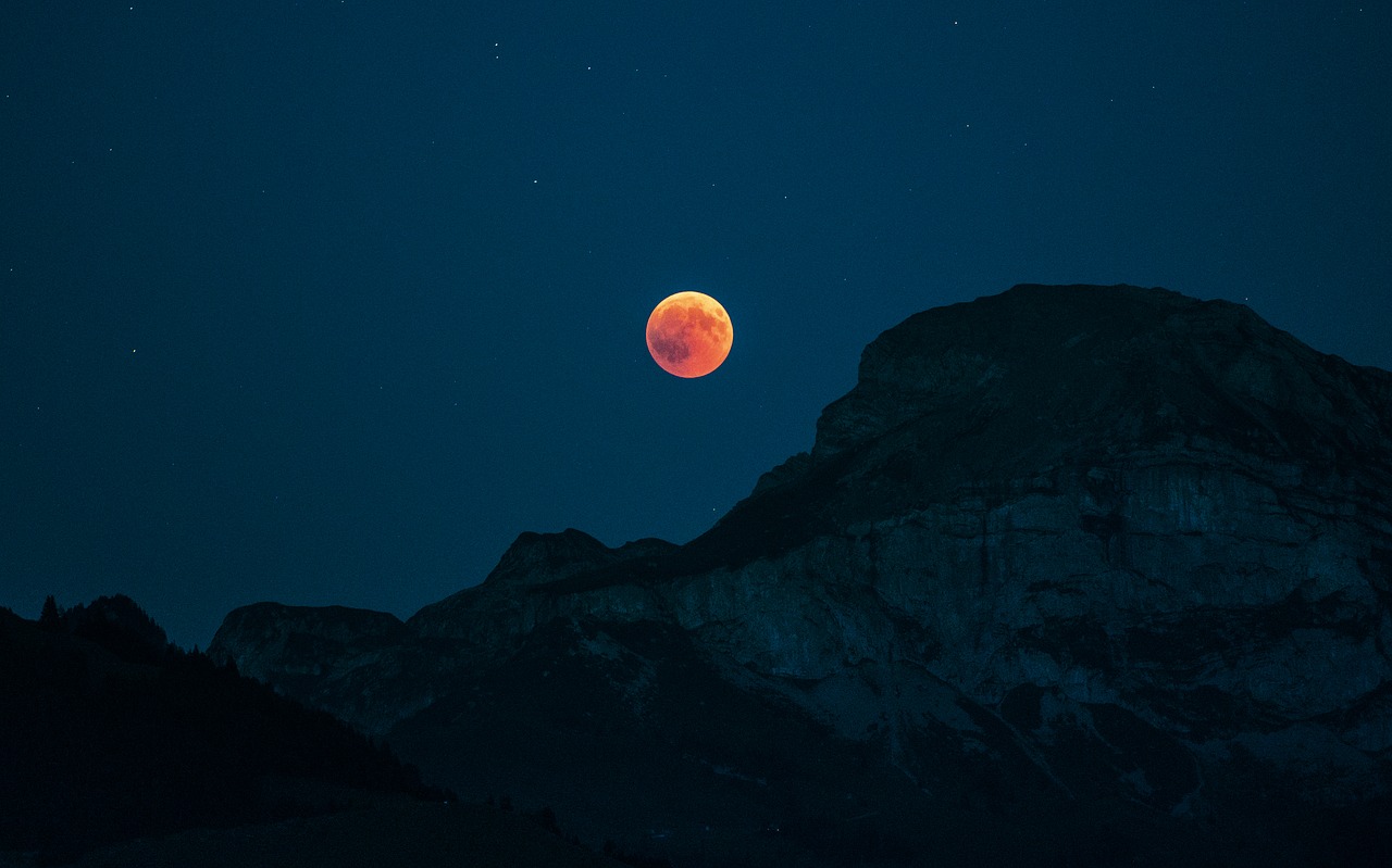 moon  blood moon  lunar eclipse free photo