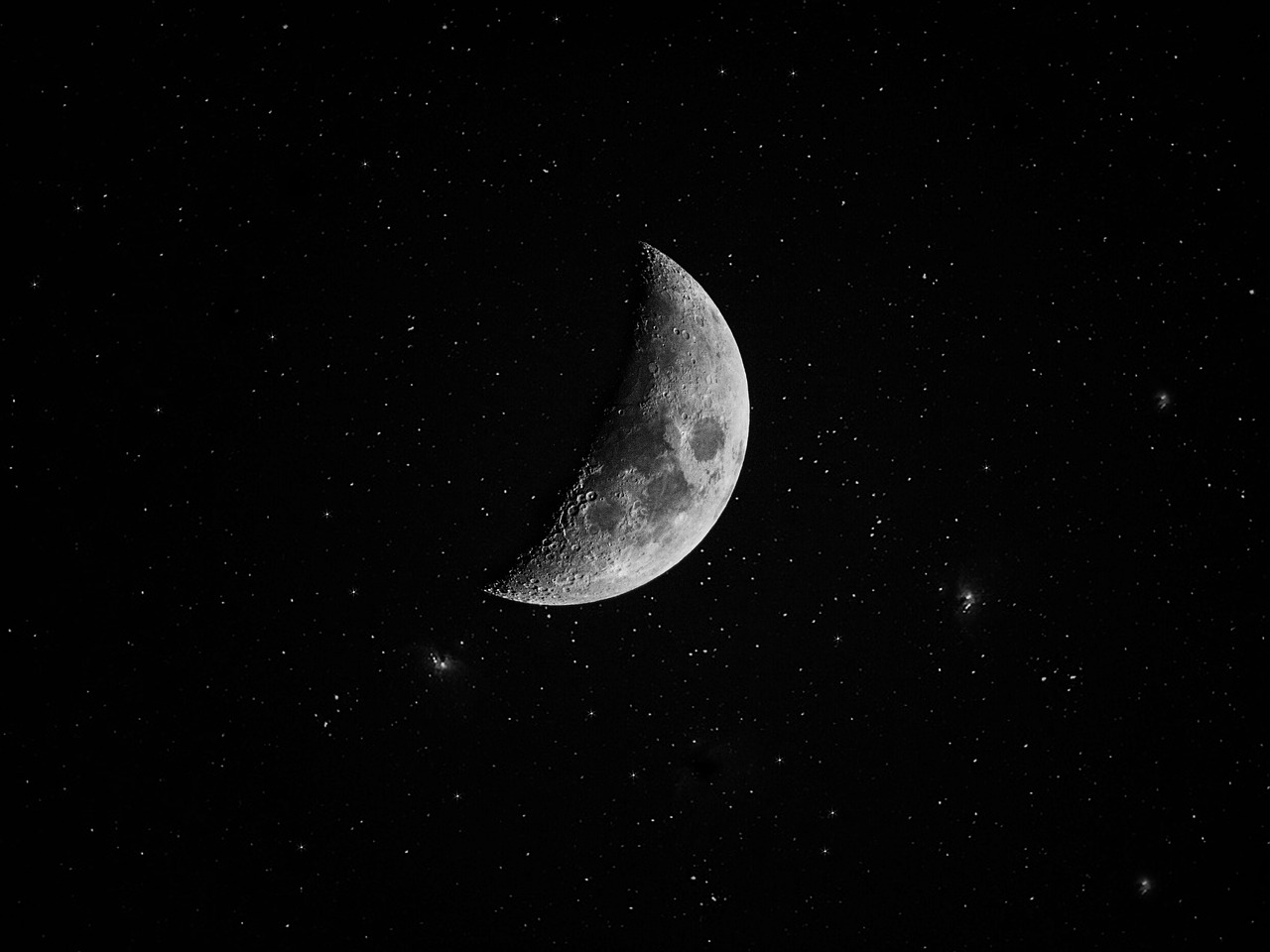 moon  stars  white free photo