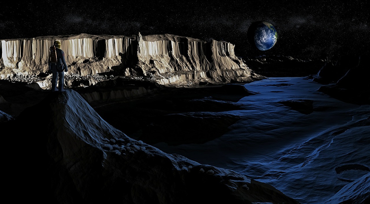 moon lunar landscape landscape free photo