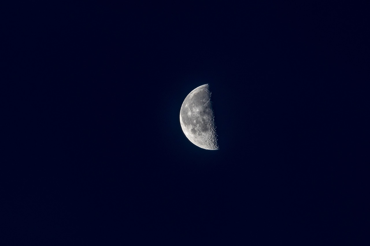 moon  blue hour  sky free photo