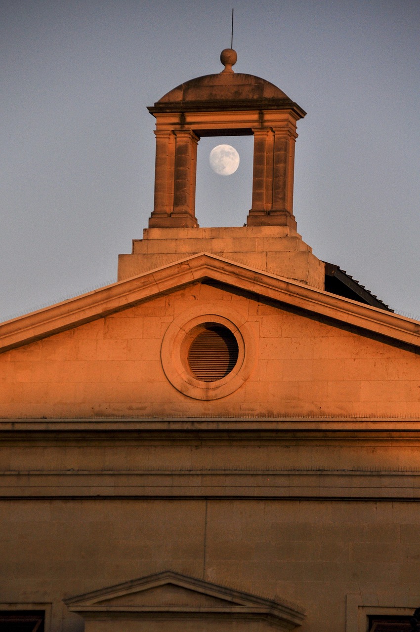 moon  tower  evening free photo