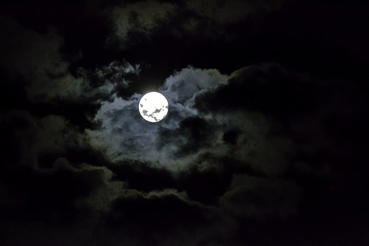 moon sky night free photo