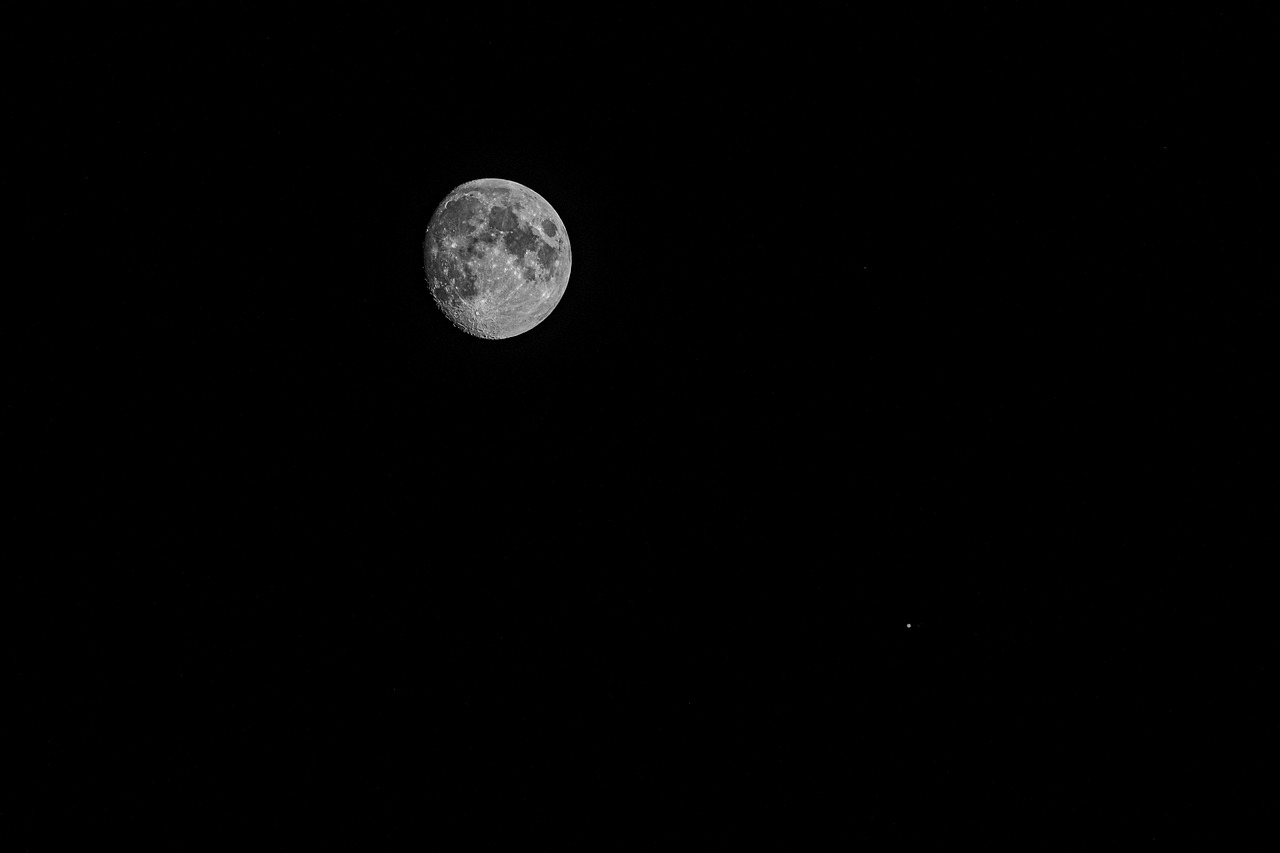 moon  jupiter  space free photo