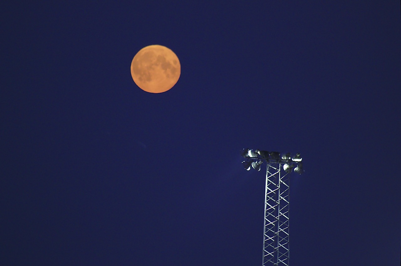 moon yellow orange free photo