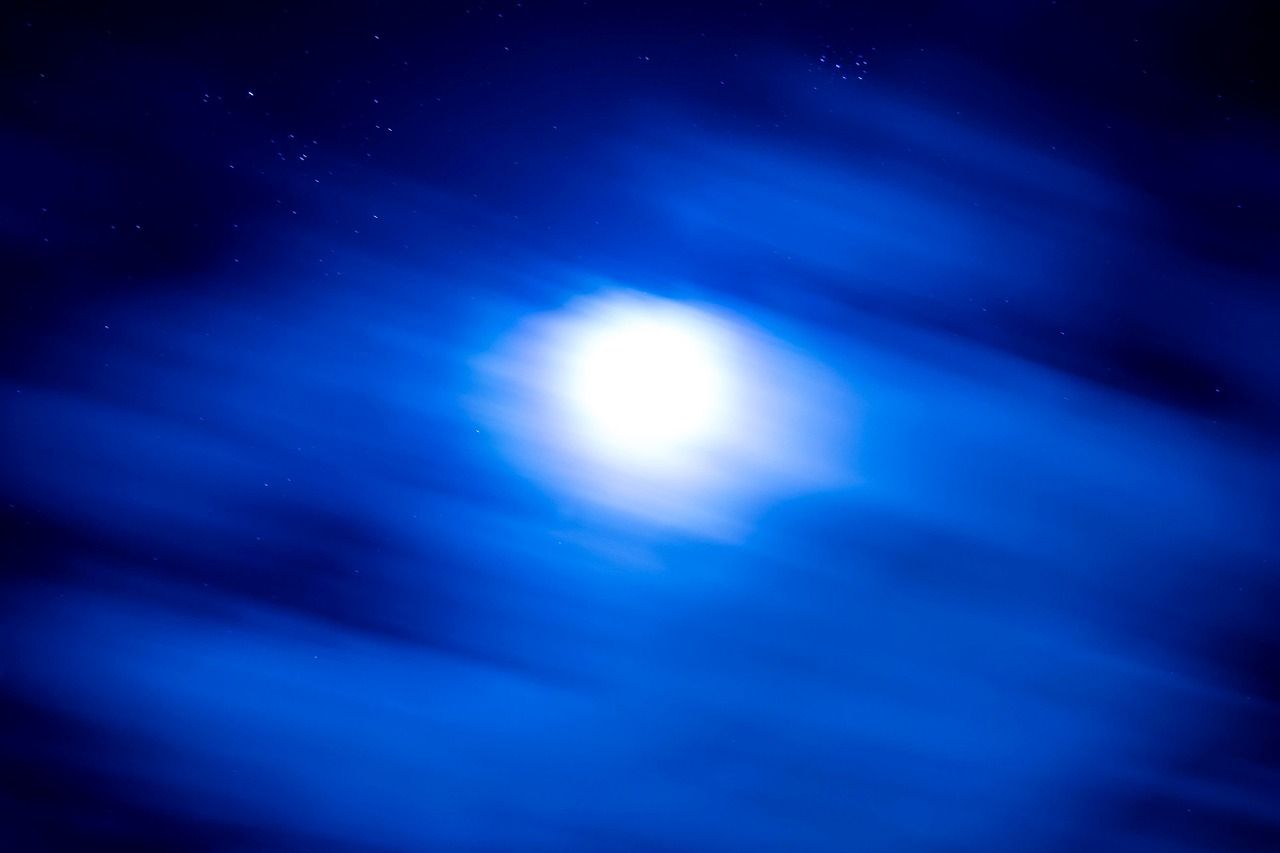 moon blue sky free photo