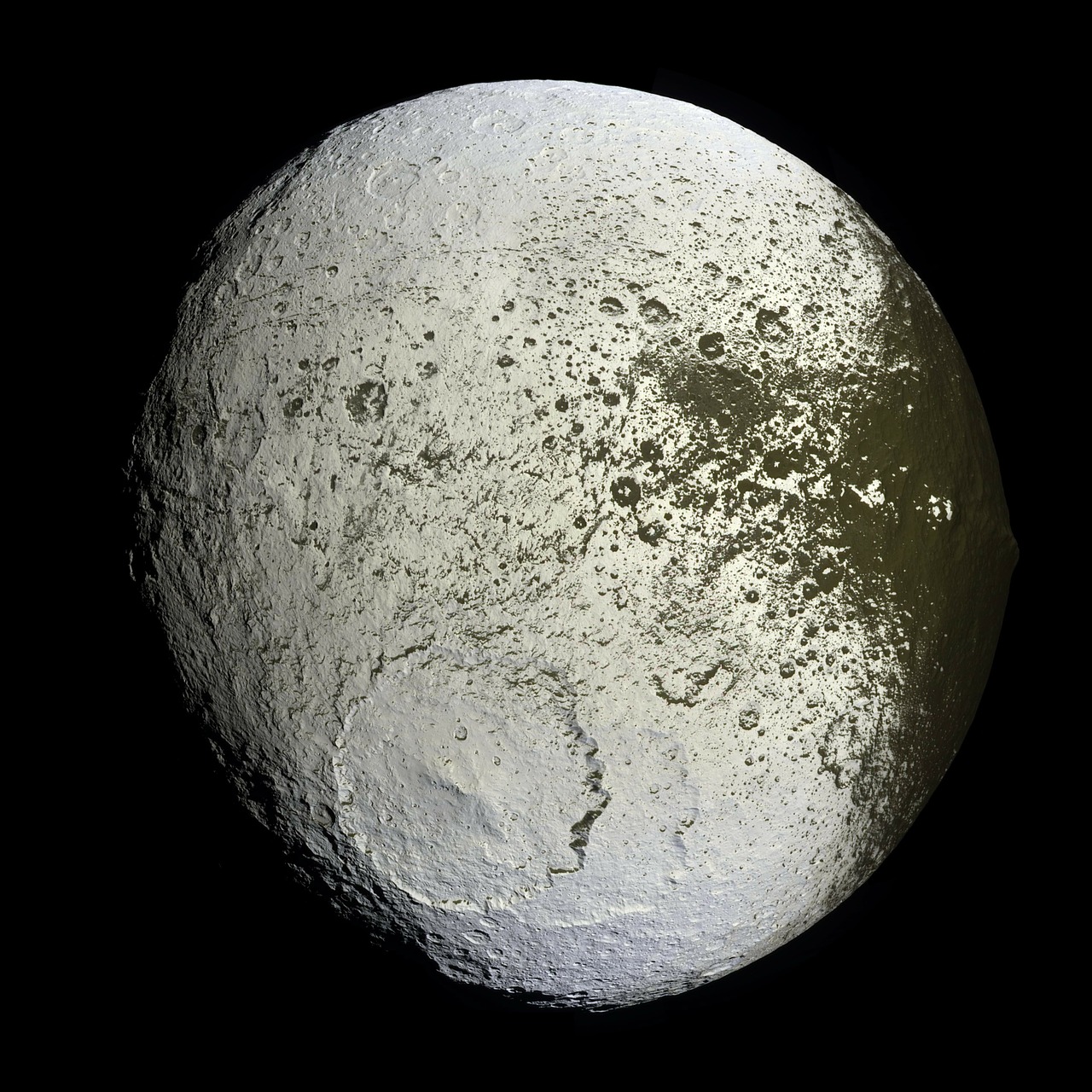 moon saturn iapetus free photo