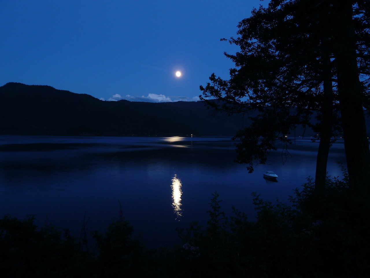 moon moon shine canim lake free photo