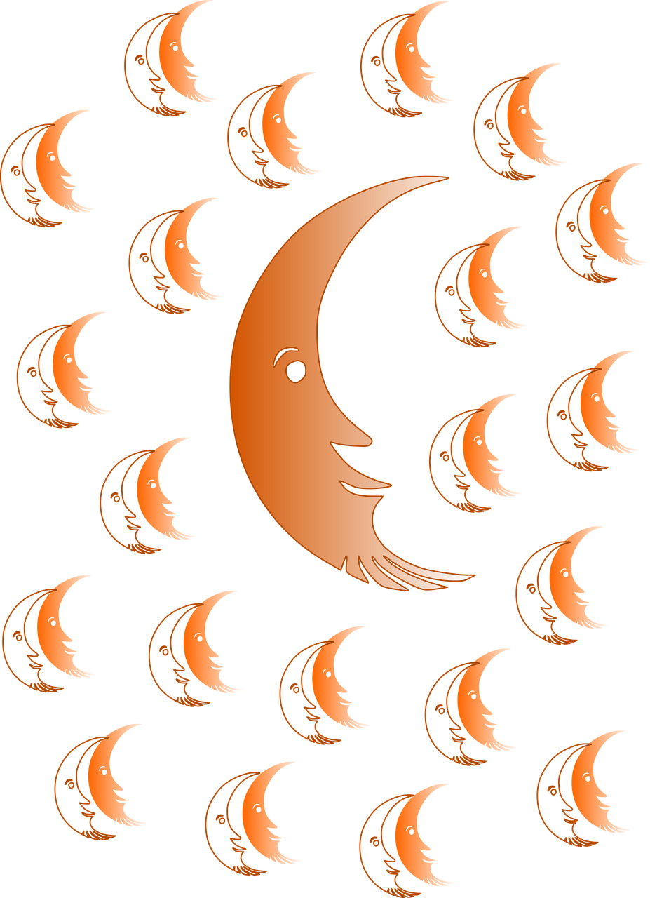 moon moonface pattern free photo