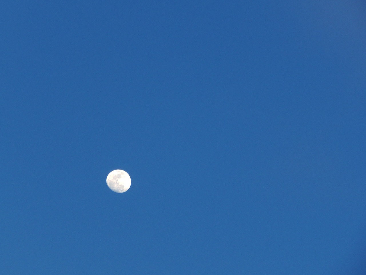 moon blue sky sky free photo