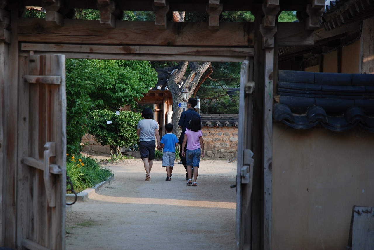 moon traditional hahoe village free photo