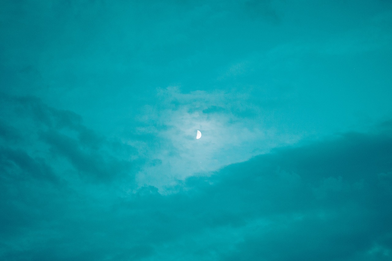 moon night sky free photo