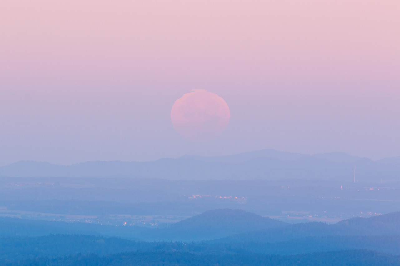 moon landscape dawn free photo