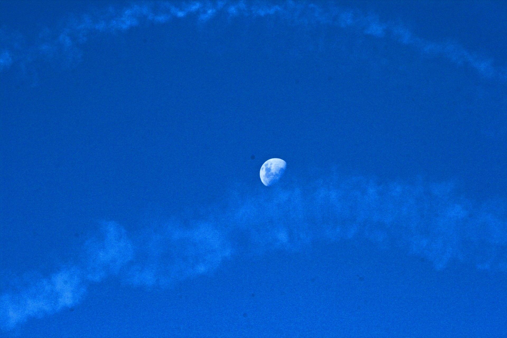 sky moon smoke free photo