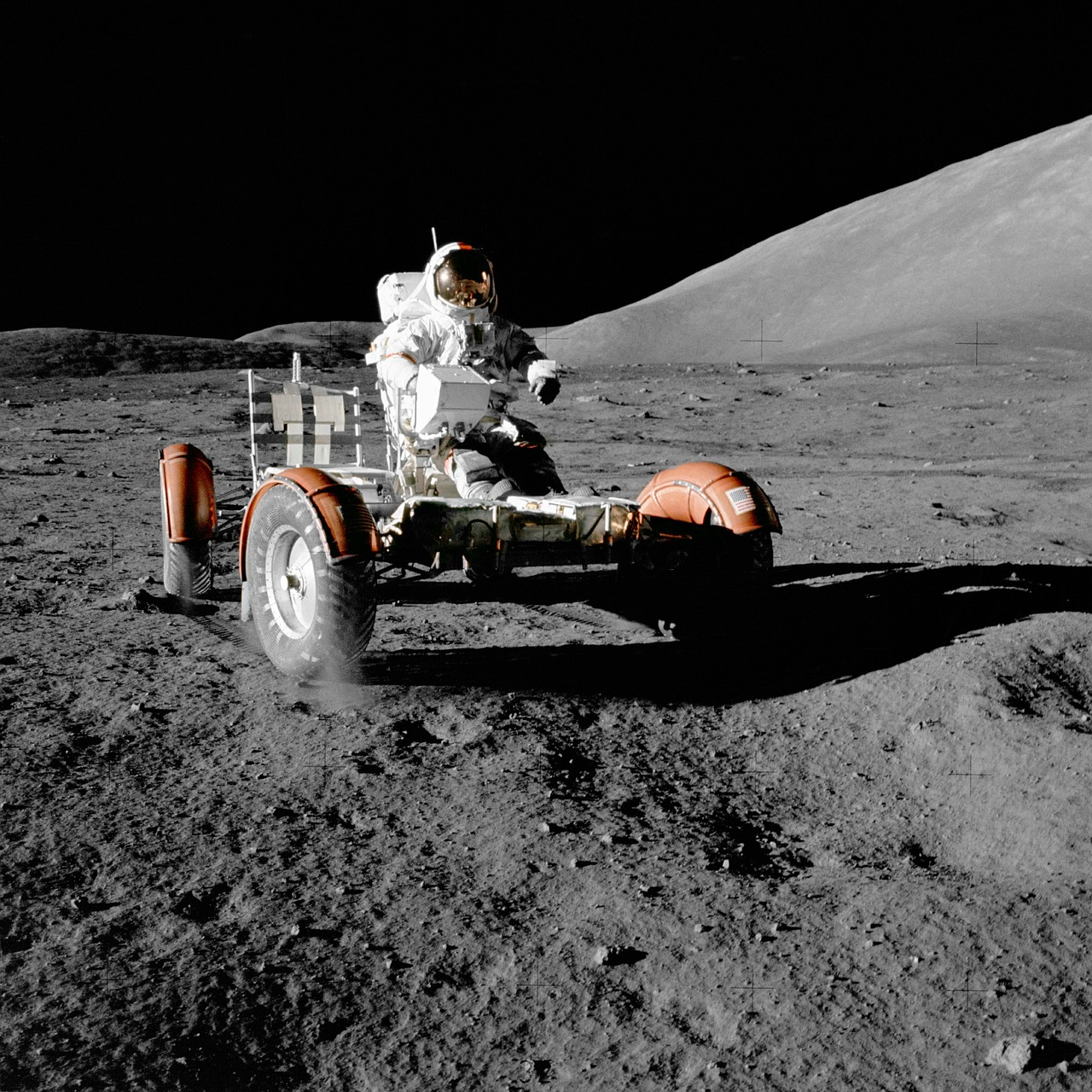 moon vehicle astronaut space travel free photo
