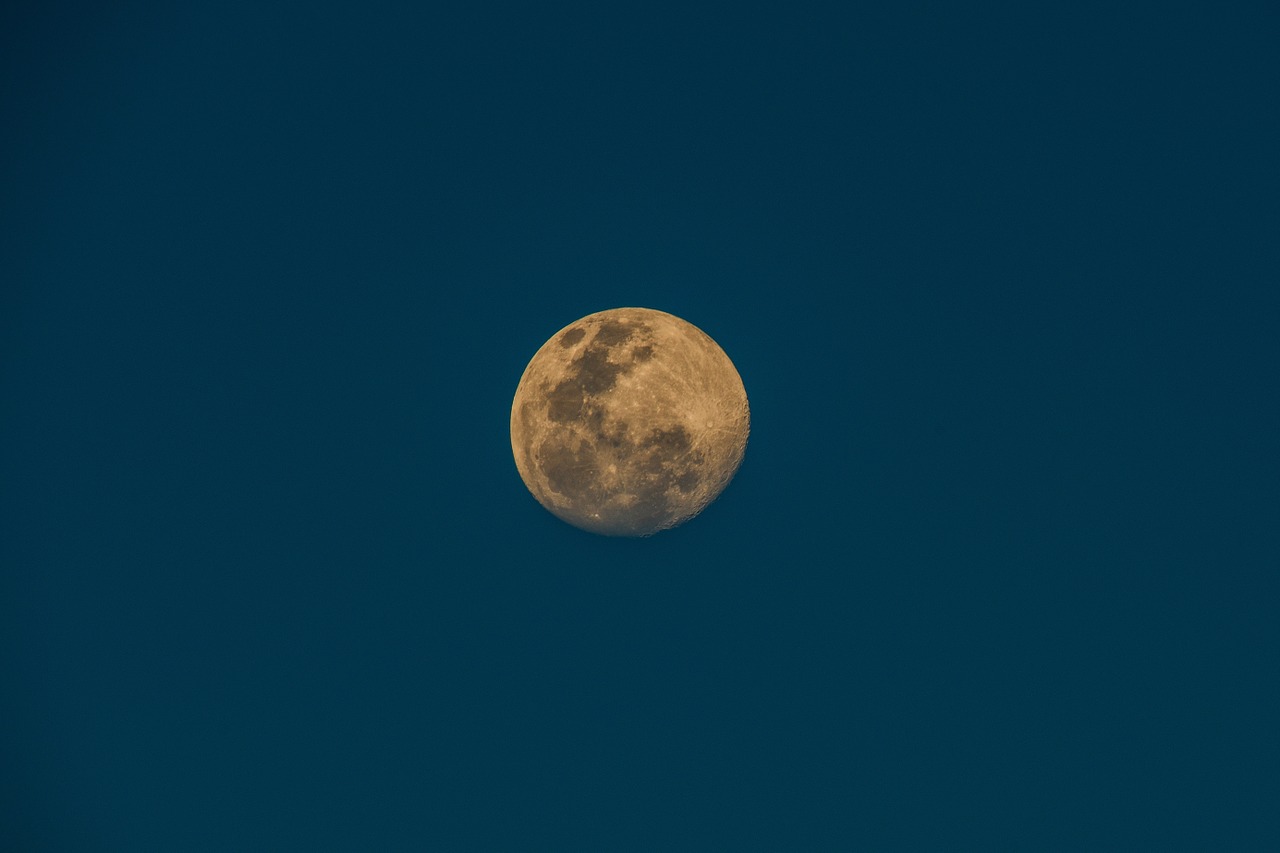 full moon midnight moonscape free photo