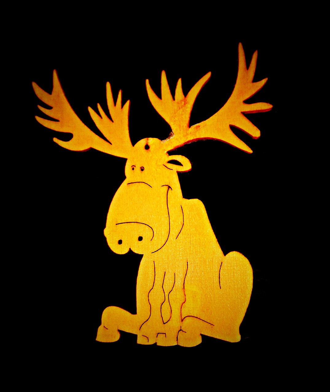 moose holzfigur fretwork free photo