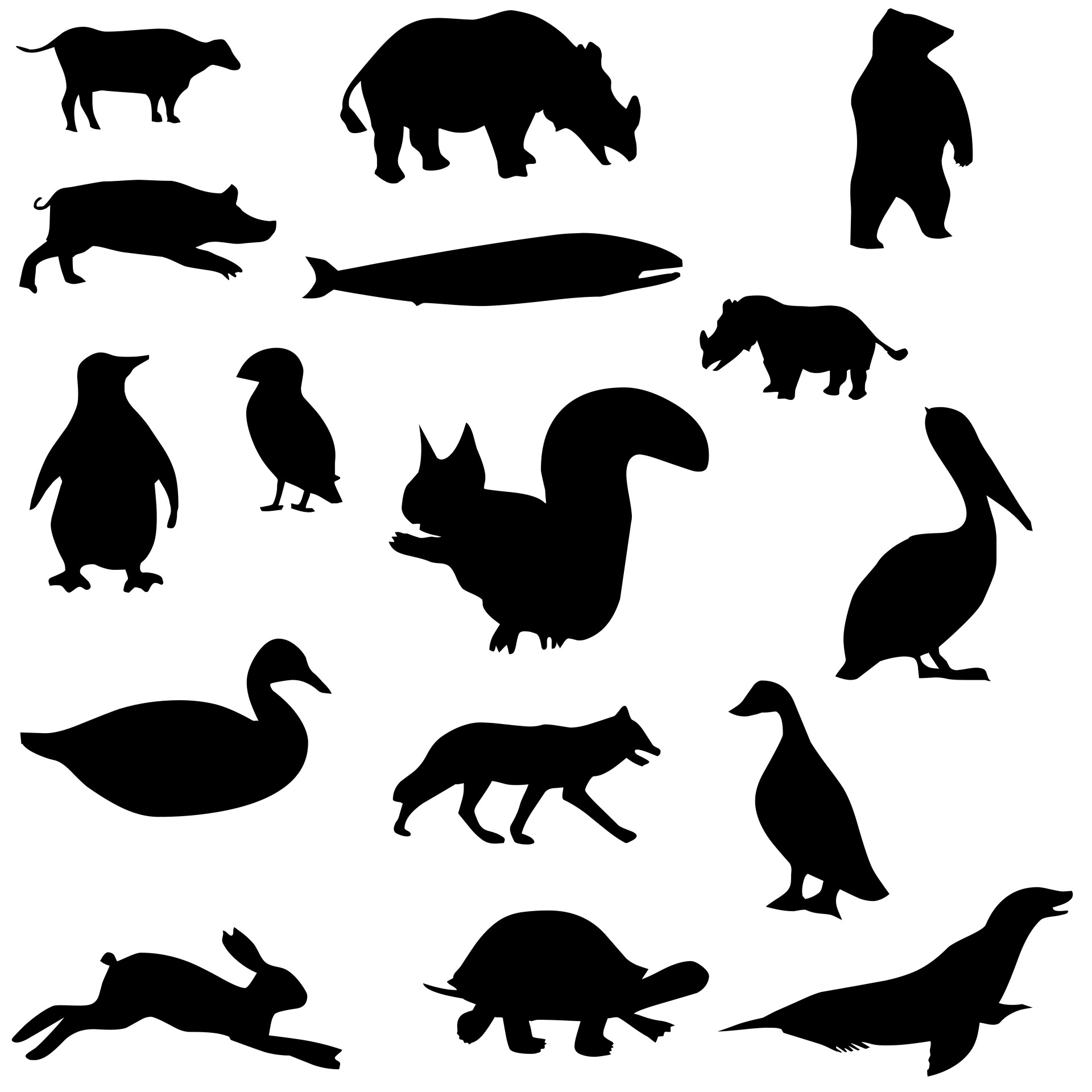 animals silhouette drawing free photo
