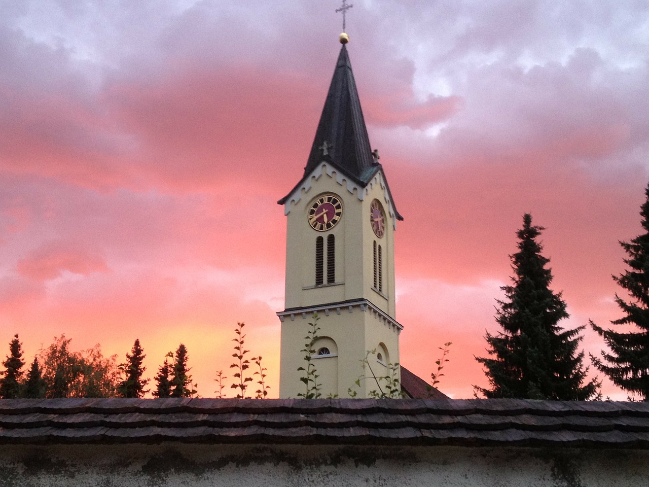 morgenrot sunrise church free photo