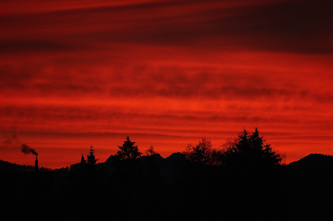 morgenrot red sky free photo