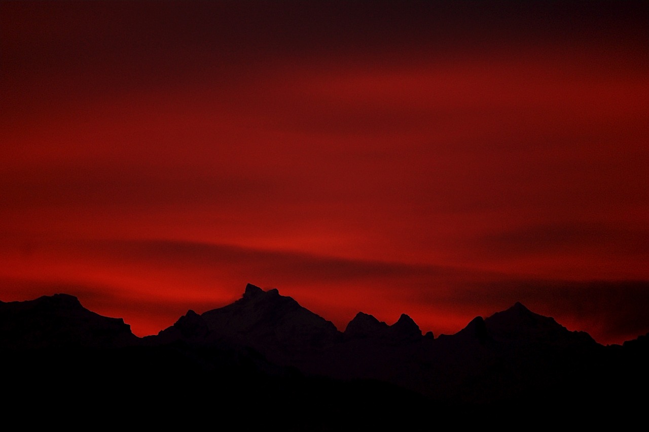 morgenrot red sky free photo