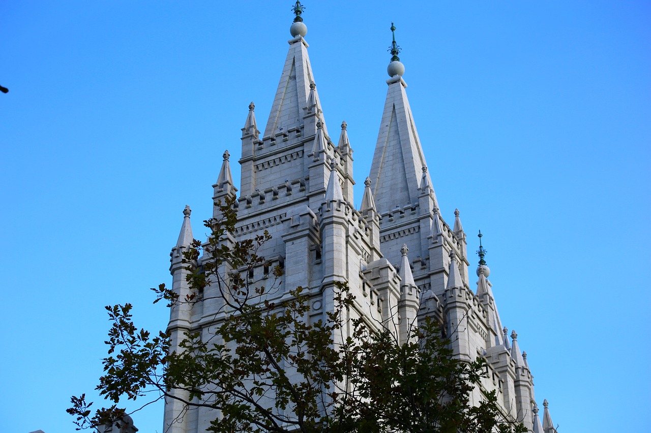 mormon temple tower free photo